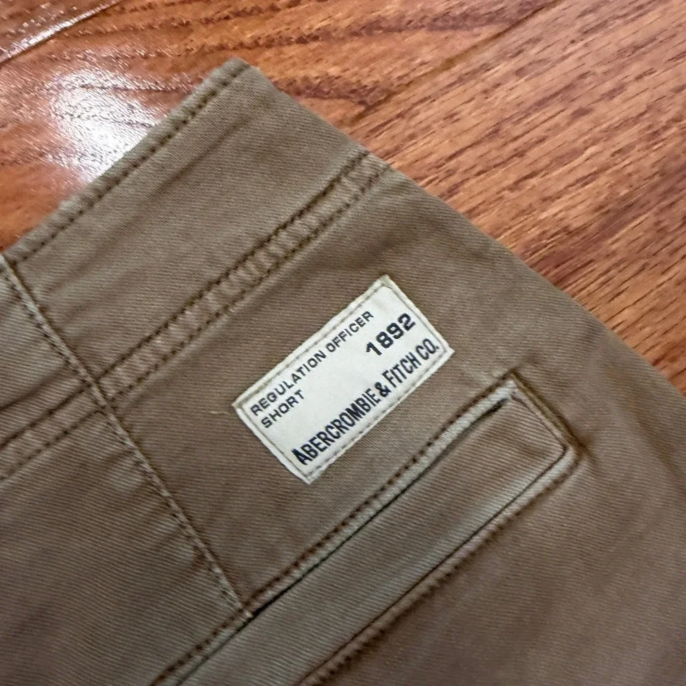New Abercrombie & Fitch Regulation Officer Shorts VB-5 Mens 32 Brown Chino 5
